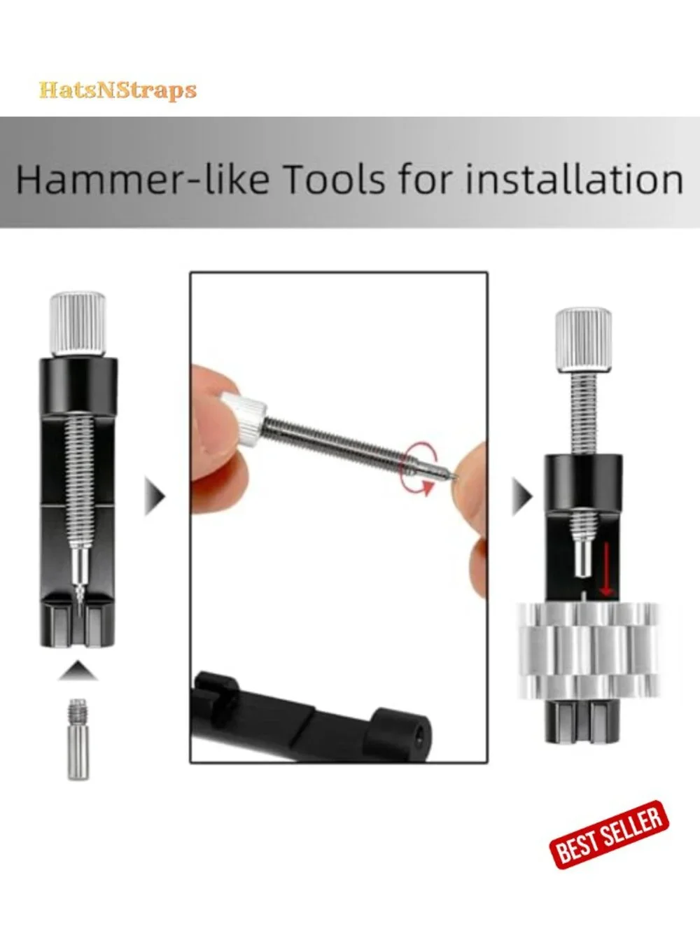 Watch Link Removal Kit - Band Adjust Tool with Extra Pins